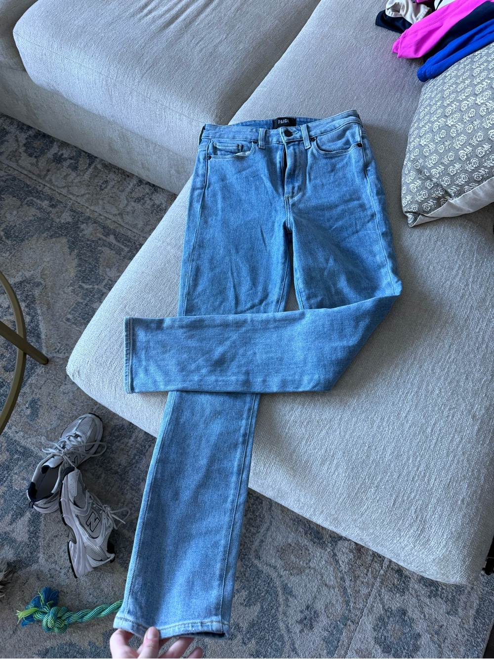 PAIGE Light Wash Denim Jeans